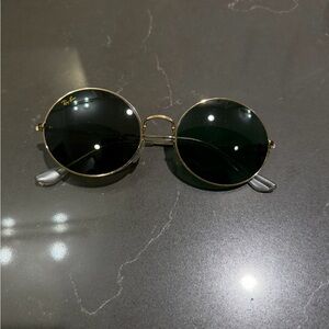 Ray-Ban Gold Frame Sunglasses with Dark Lenses